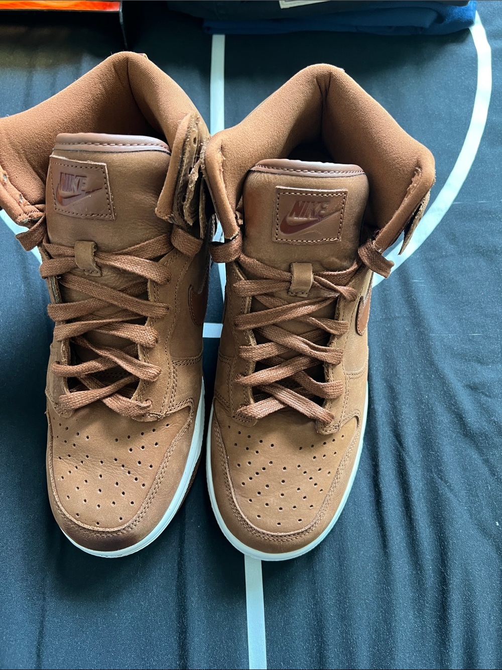 Nike Brown High-Top Suede Sneakers
